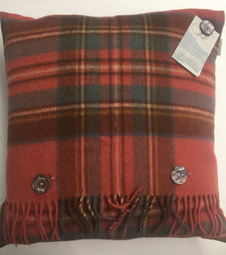 Merino Lambswool Tartan Antique Royal Stewart Pillow