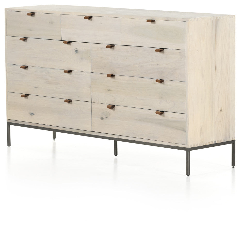 Trey 9 Drawer Dresser, Dove Poplar