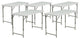 5 Pack Folding Table, Adjustable Design With Granite White Finished Plastic Top