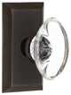Studio Plate Single Dummy Oval Clear Crystal Glass Knob