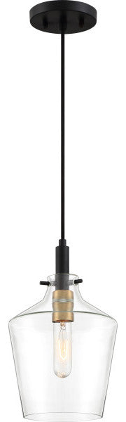 Quoizel JUN1508EK One Light Mini Pendant, Earth Black Finish