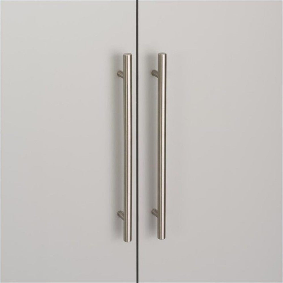 Prepac HangUps 36" Upper Storage Cabinet in Light Grey Laminate