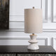 Uttermost Stevens 1 Light 24" Tall Bleached Wood Buffet Lamp