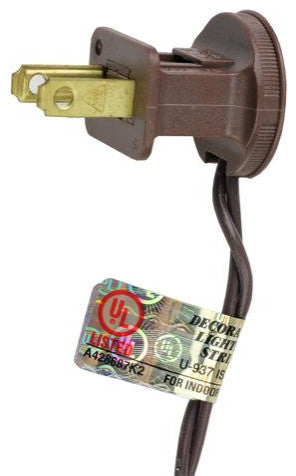 Cool White LED Mini Christmas Lights, Brown Wire, Set of 100