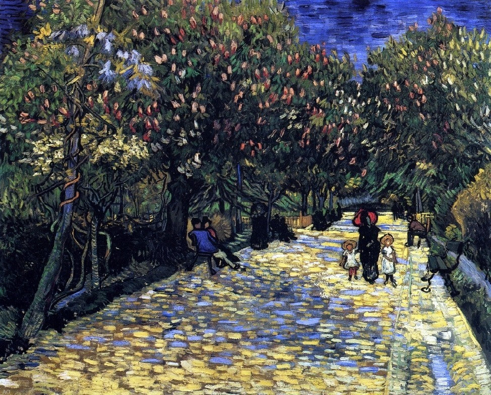 Vincent Van Gogh Avenue With Flowering Chestnut Trees Wall Decal