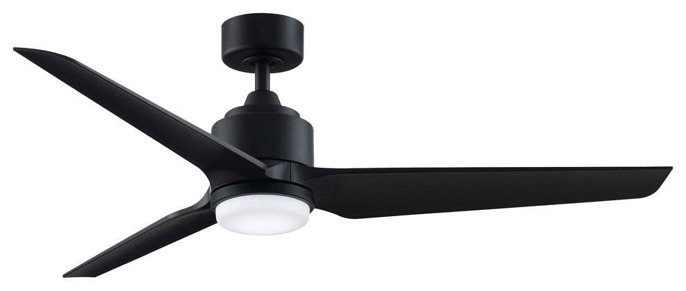 Fanimation TriAire Custom Ceiling Fan with LED Light, Black, 56"