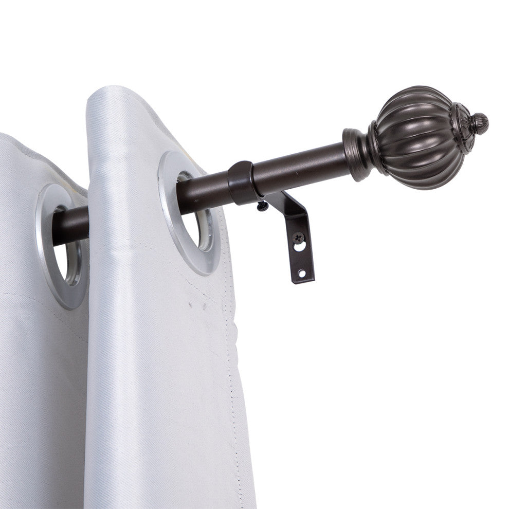 UTOPIA ALLEY 3/4 Inch Curtain Rod - Curtain Rods For Windows 48 to 86 Inch, Oil Rubbed Bronze