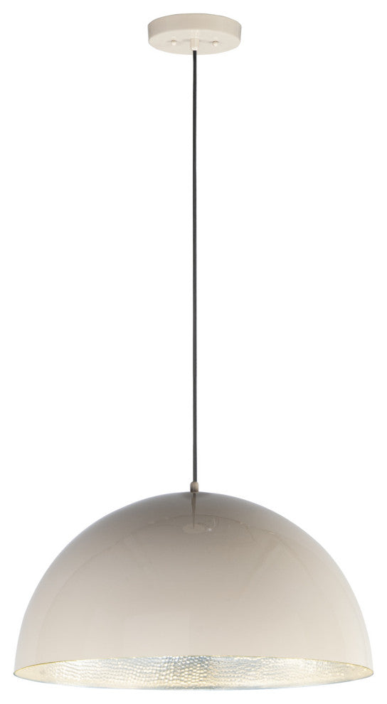 ET2 E24904 Hemisphere 24"W LED Pendant - Gloss Black / Aluminum