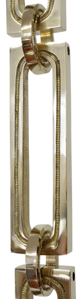 Brass Large Rectangle Chandelier Chain, 2 Sizes, Polished Brass, H103