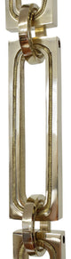 Brass Large Rectangle Chandelier Chain, 2 Sizes, Polished Brass, H103