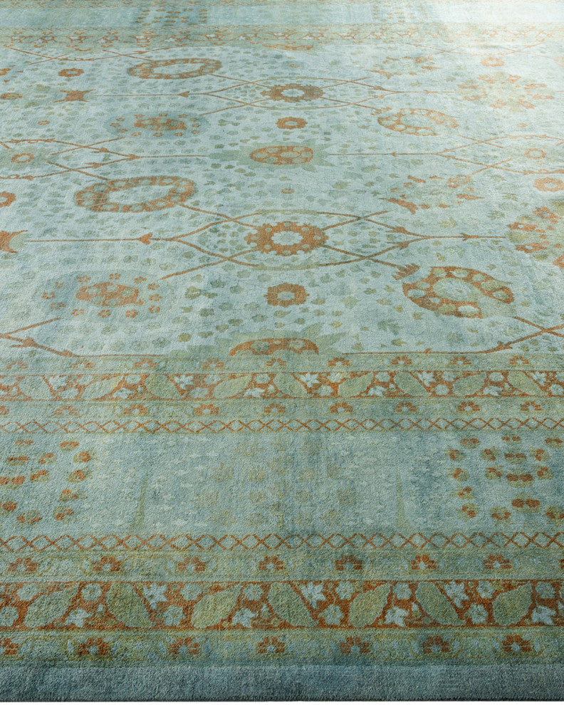 Fine Vibrance, One-of-a-Kind Hand-Knotted Area Rug Gray, 9' 4" x 12' 4"