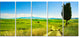 "Rural Landscape Countryside Farm" Landscape Wall Art Print, 5 Panels, 60"x28"