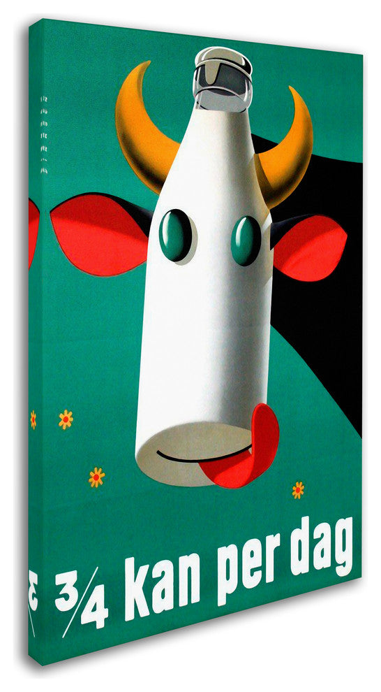 Vintage Apple Collection ''Milk Cow'' Canvas Art, 12x19