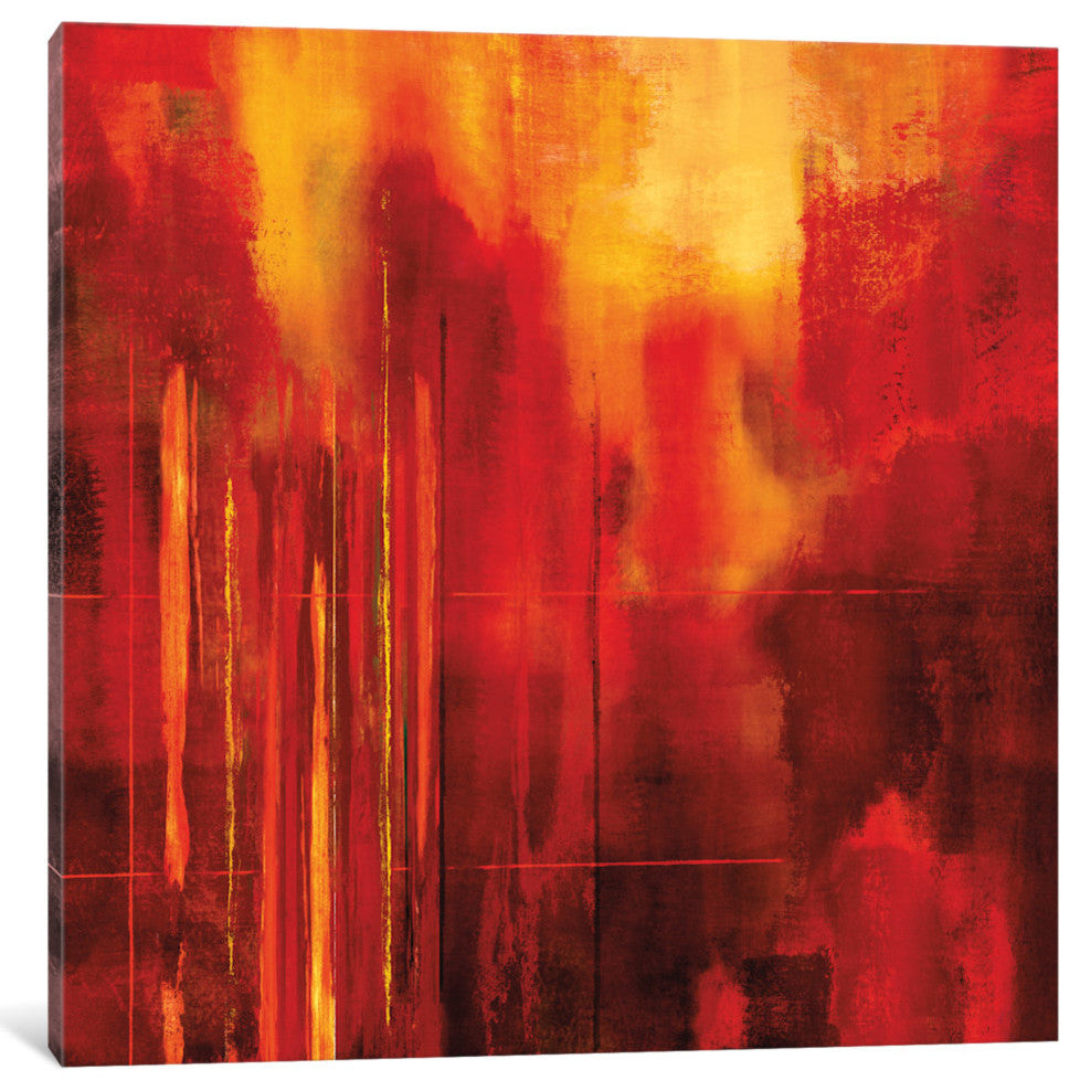 "Red Zone II" by Brent Nelson, Canvas Print, 12"x12"