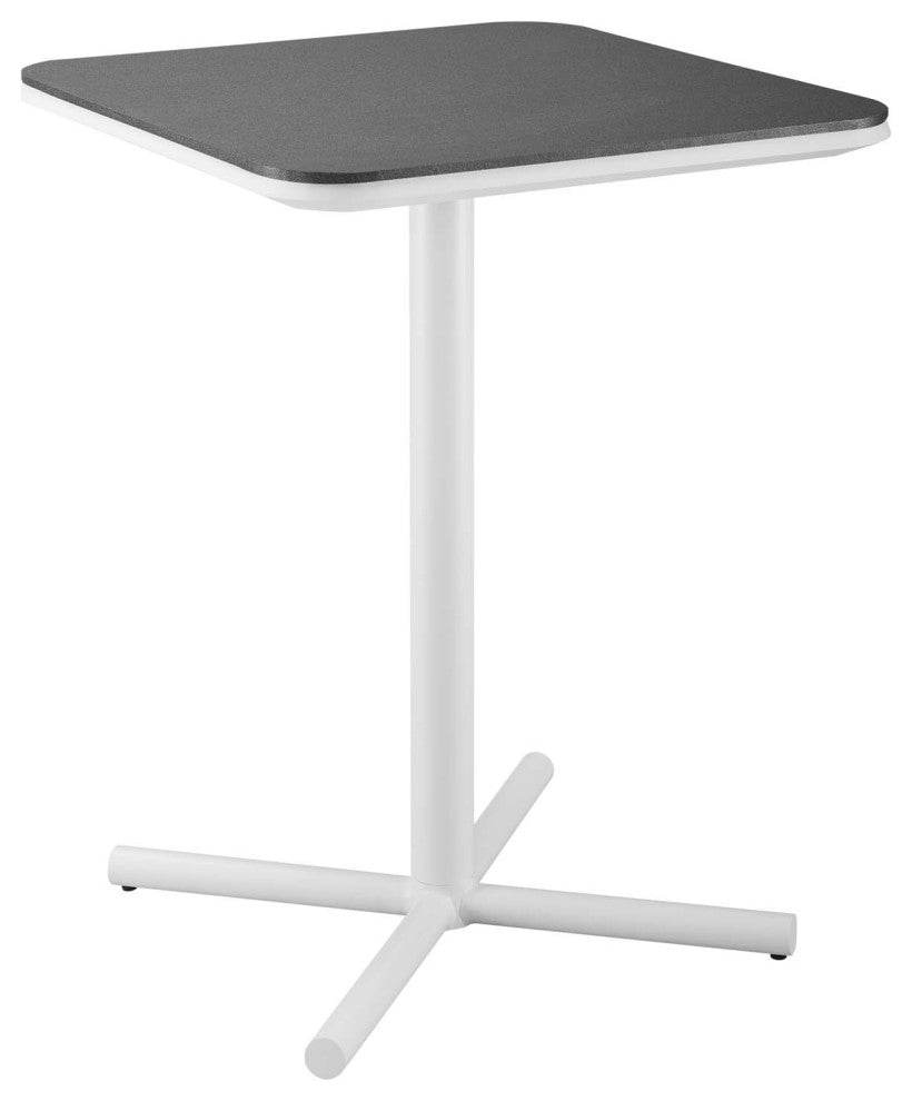 Raleigh Outdoor Patio Aluminum Bar Table - White