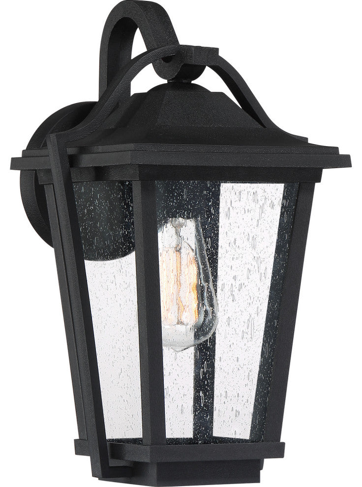 Darius 1-Light Outdoor Lantern, Earth Black