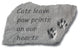 "Cats Leave Paw Prints on our Hearts" Garden Stone