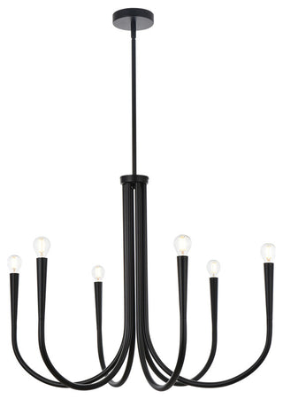 Living District Layne 30" Chandelier in Black