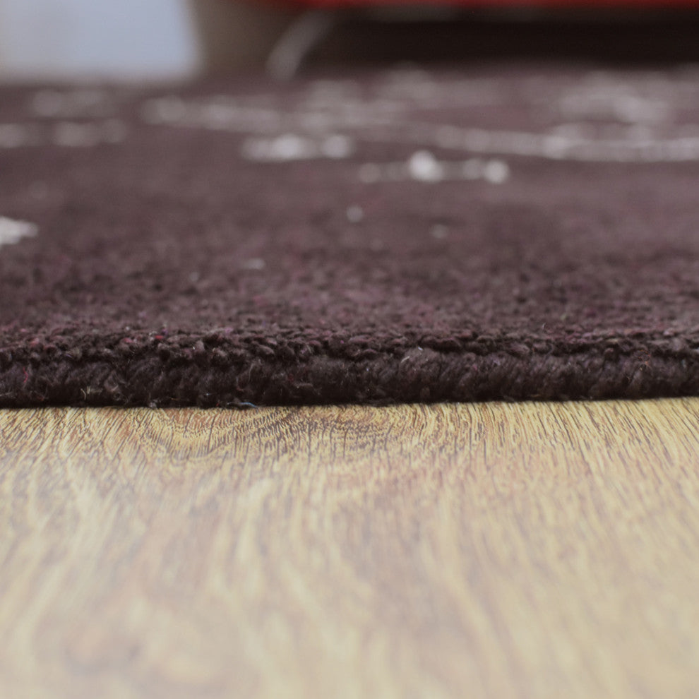 HAND KNOTTED LOOM SILK AREA RUGS-6'x9',Rectangle,Brown Beige,Contemporary