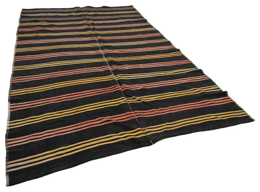 Rug N Carpet - Handmade Oriental 6' 6'' x 10' 1'' Vintage Goat Hair Kilim Rug