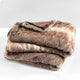 Faux Fur Blanket Ultra-Soft, Cozy, Variegated Mocha, Oversized, 60"x80"