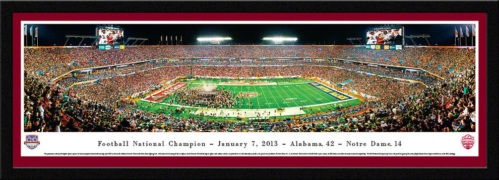 2013 BCS Football Championship Panoramic, Alabama Crimson Tide , Select Frame