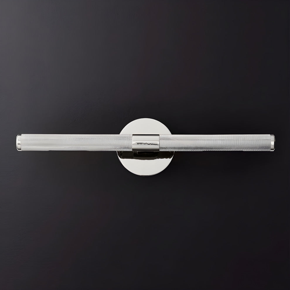 Modern Wall Lamp in the Futuristic Style for Bathroom, Bedroom, Chrome, Warm Light