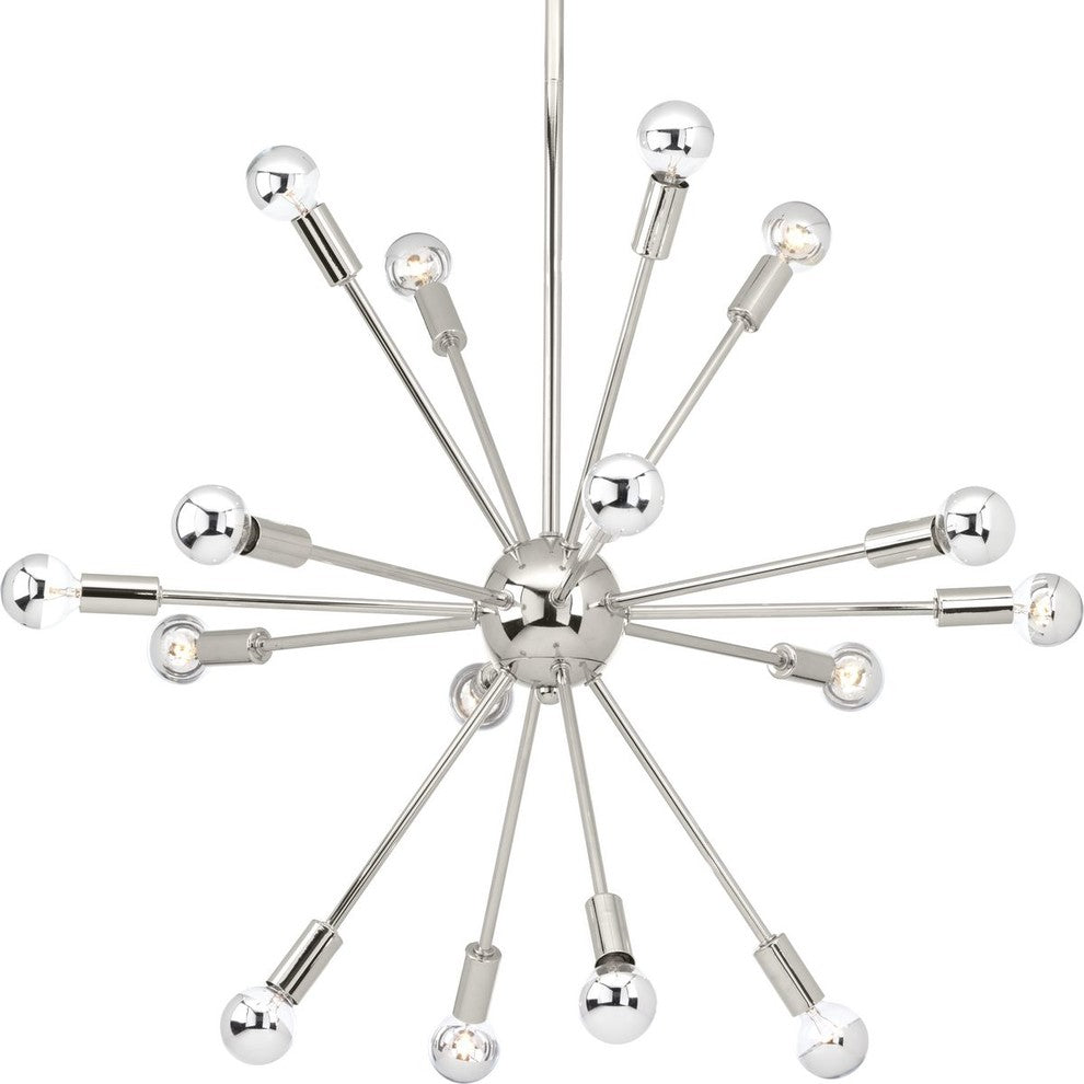 Ion 16-Light Chandelier, Polished Nickel