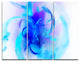 "Fractal Blue 3-D Wallpaper Art" Digital Metal Wall Art, 3 Panels, 36"x28"
