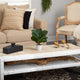 11" Fiddle Leaf Artificial Plant, White Planter, Real Touch
