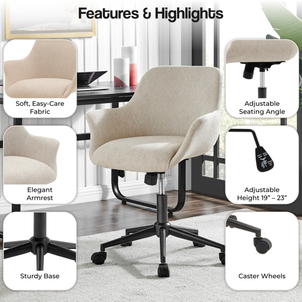 Kepler KD Fabric Office Chair, Beige