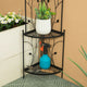 52"H 4-Tiered Metal Corner Shelf Plant Stand, Black