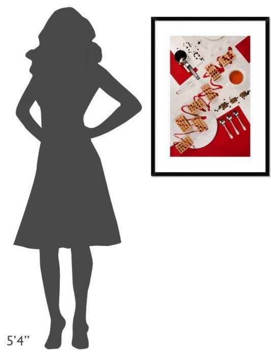 "Suprematic Meal: Viennese Waffles" Framed Digital Print by Dina Belenko, 24x32"