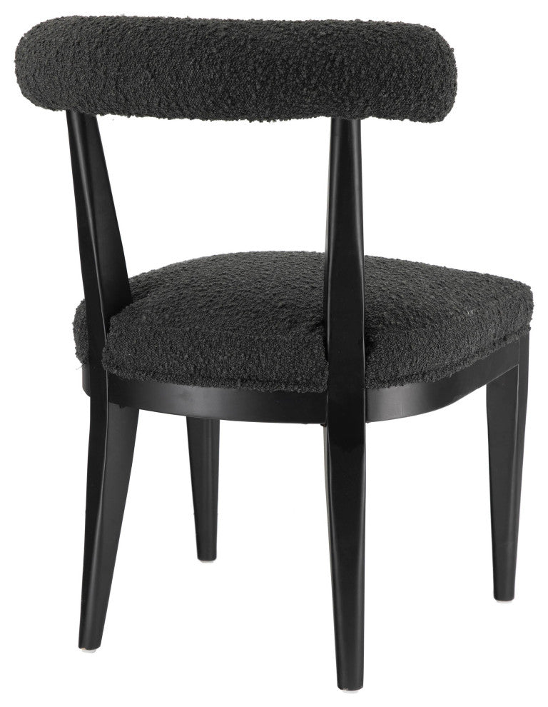 Palla Black Boucle Dining Chair - Black