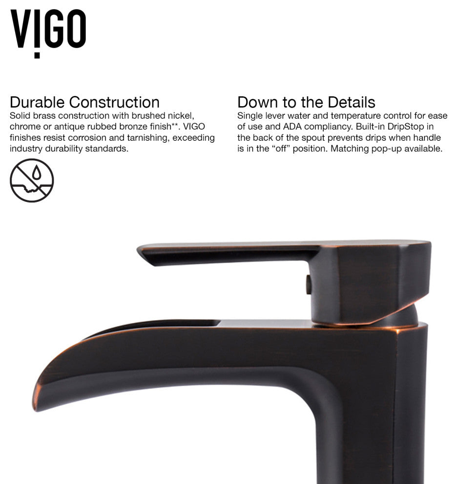Donatello 23"L x 15"W Glass Vessel Sink and Niko 11"H Faucet Set