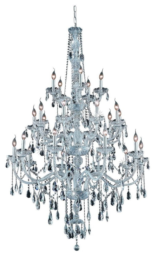 Elegant Verona Foyer Hall Light, Chrome Finish With Royal Cut Crystal