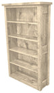 Barnwood Style Timber Peg Bookcase, Frost