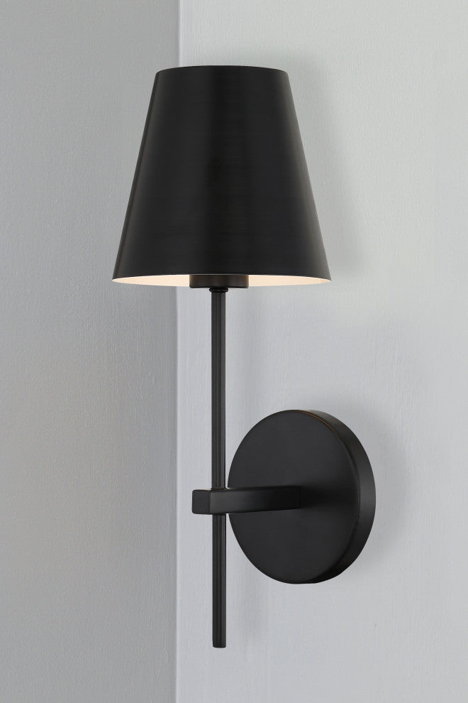 Xavier 1 Light Matte Black Wall Mount
