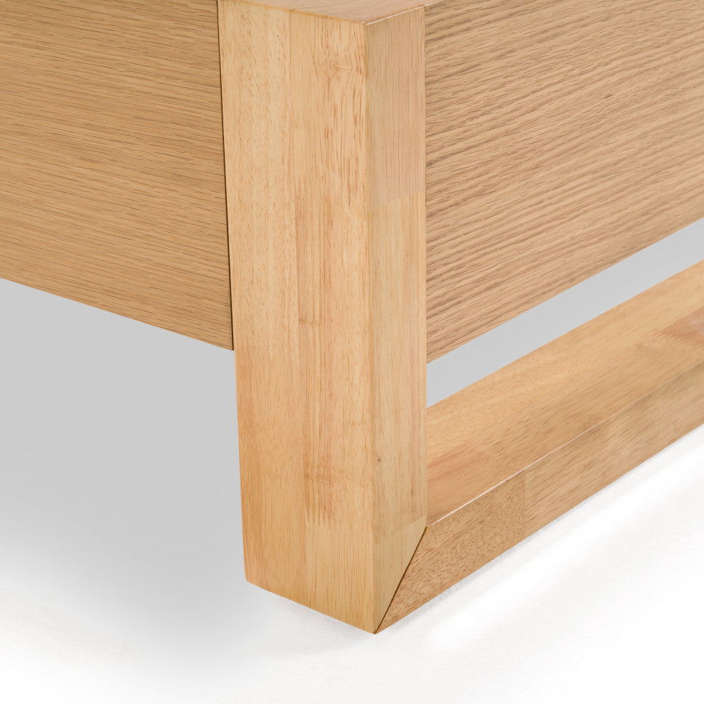 Nova Domus Berlin Modern Natural Oak Bed, Eastern King