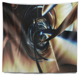 Fractal 3D Tangled Center Contemporary Wall Tapestry, 60"x50"