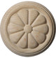 4 1/4"W x 4 1/4"H x 5/8"P Reese Rosette, Rubberwood