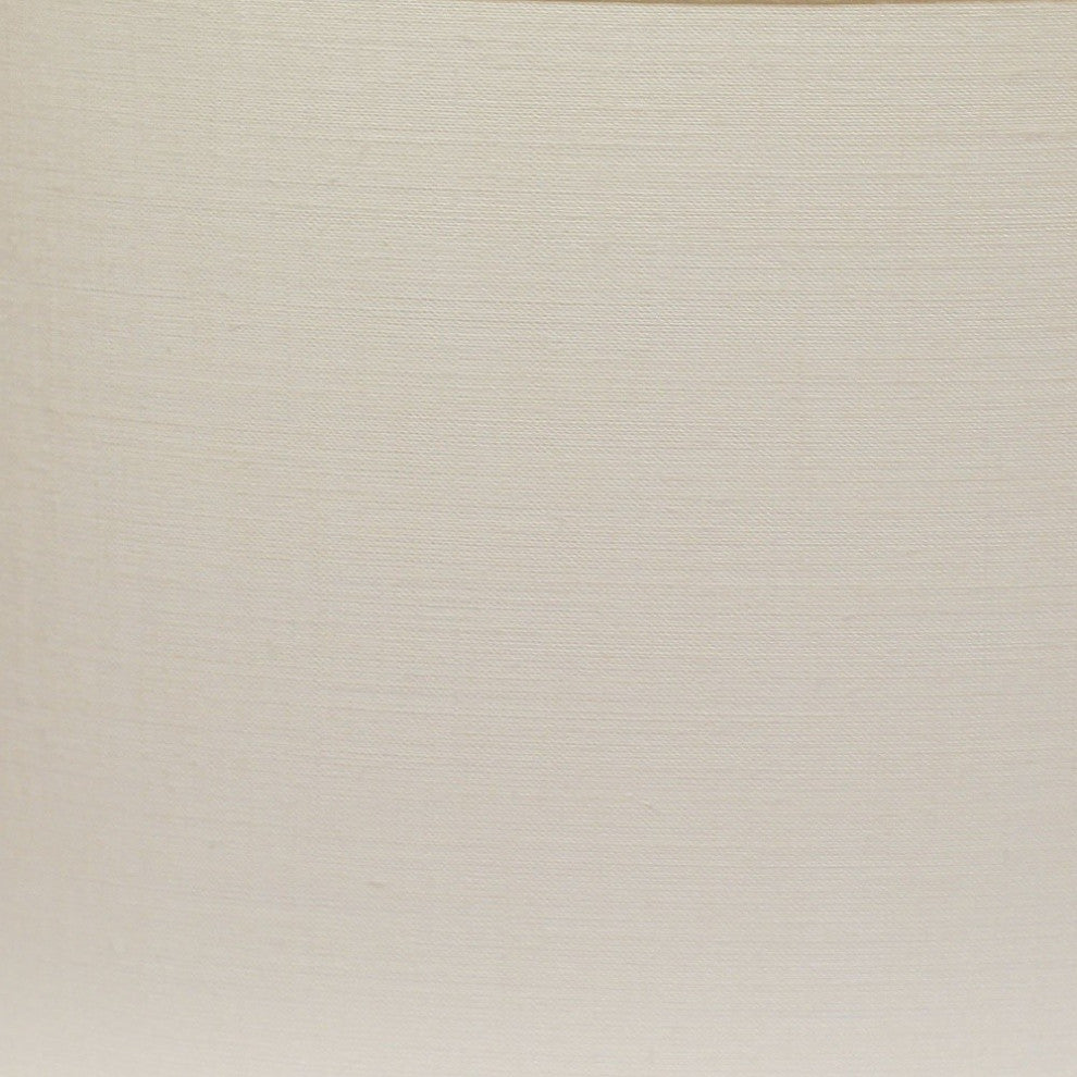 16" White Throwback Oval Linen Lampshade