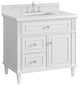 Lorelai 36" Single Vanity, Bright White, 3 CM White Zeus Top