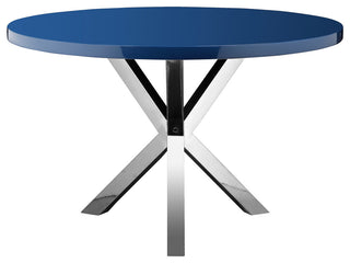 Collin Round Dining Table, Navy