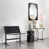 Dylan Wood Round Side Table, Grey