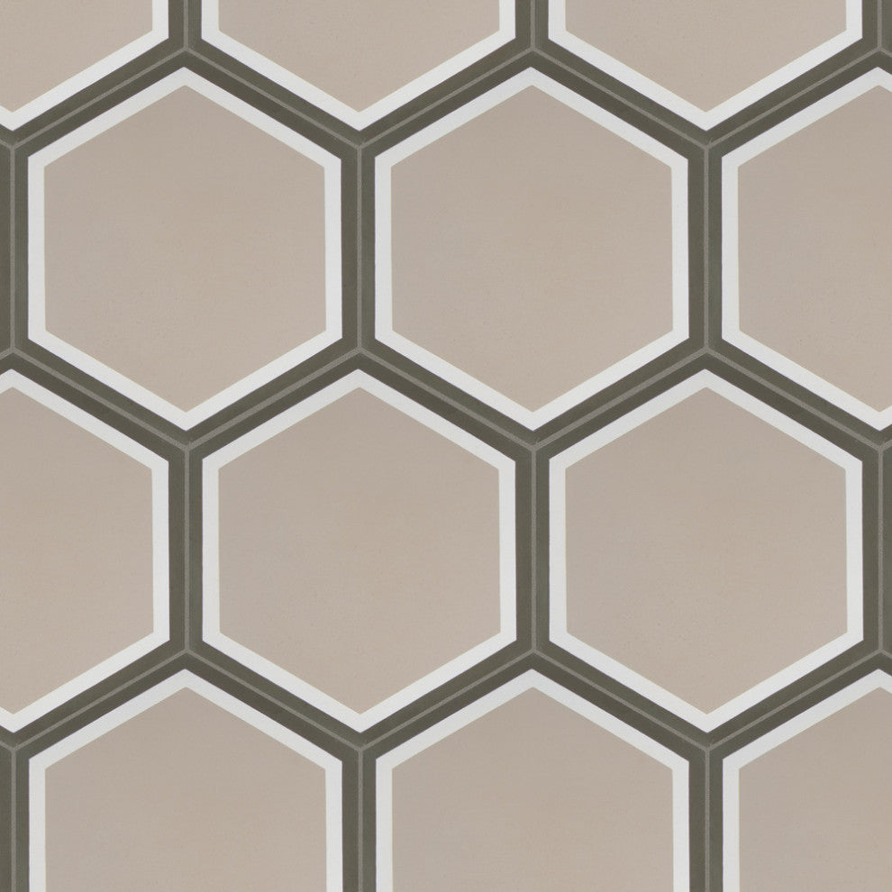Cemento Hex Holland Channel Cement Floor and Wall Tile