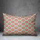 Floral Argyle in Blue and Red Throw Pillow