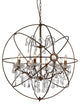 WAREHOUSE OF TIFFANY'S RL8049-24AB Edwards 26 in. 6-Light Indoor Chrome Finish