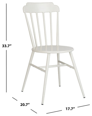 Safavieh Broderick Stackable Outdoor Side Chair, Matte White