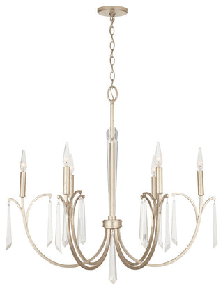 Capital Lighting 437061 Gwyneth 6 Light 34"W Crystal Chandelier - Winter Gold
